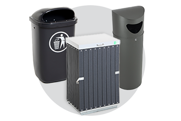 Papperskorgar, säckhållare